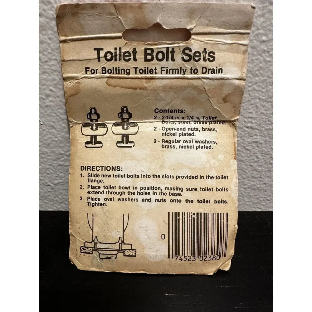 Do It 414625 Toilet Bolt Sets Made in‎ USA 1/4in